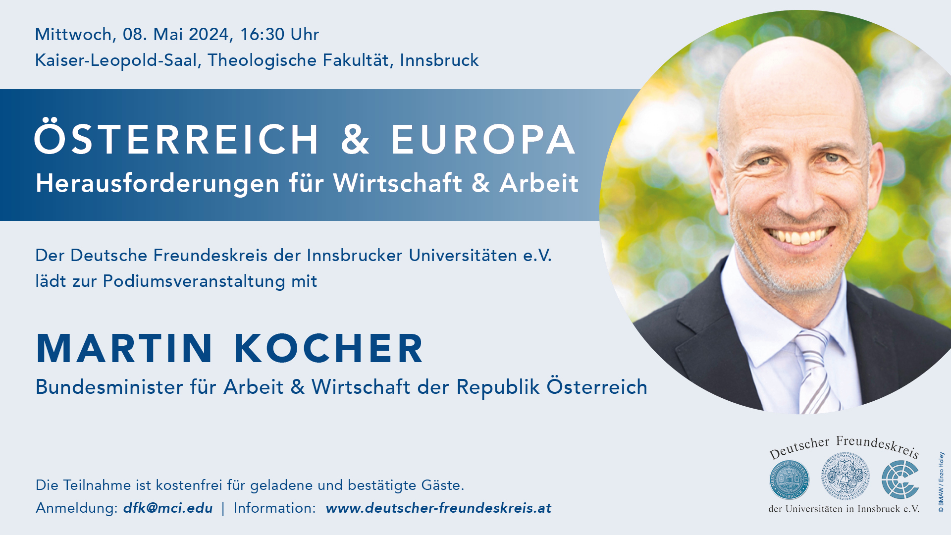 Martin Kocher, Bundesminister für Arbeit & Wirtschaft der Republik Österreich